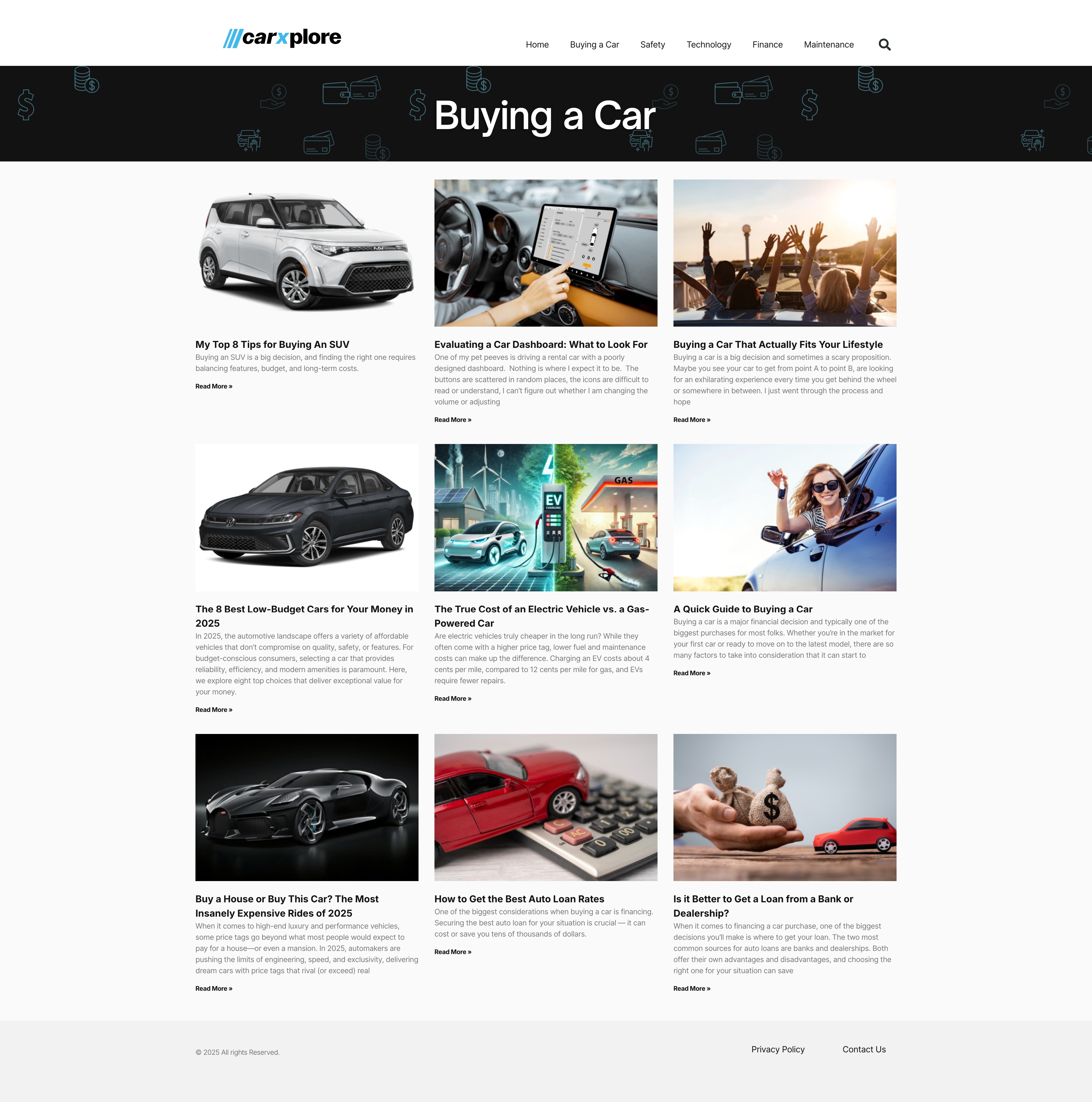 CarXPlore Category Page