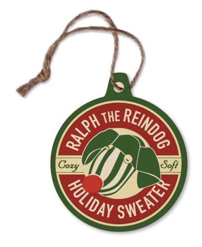 Ralph the Reindeer Holiday Tag Design