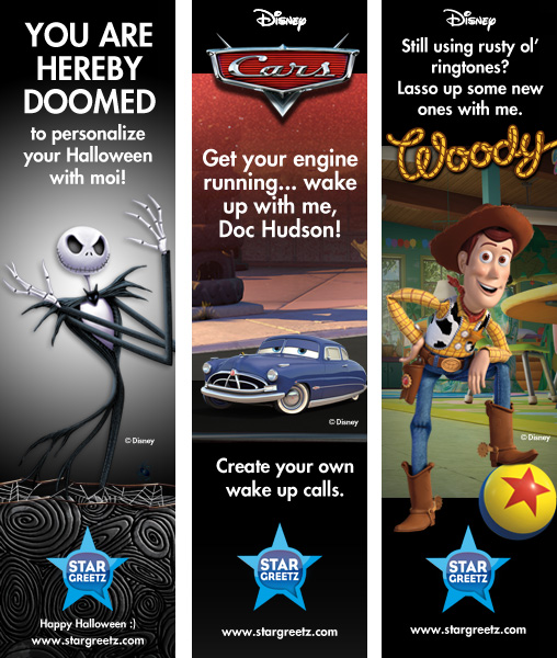 StarGreetz ads for Disney
